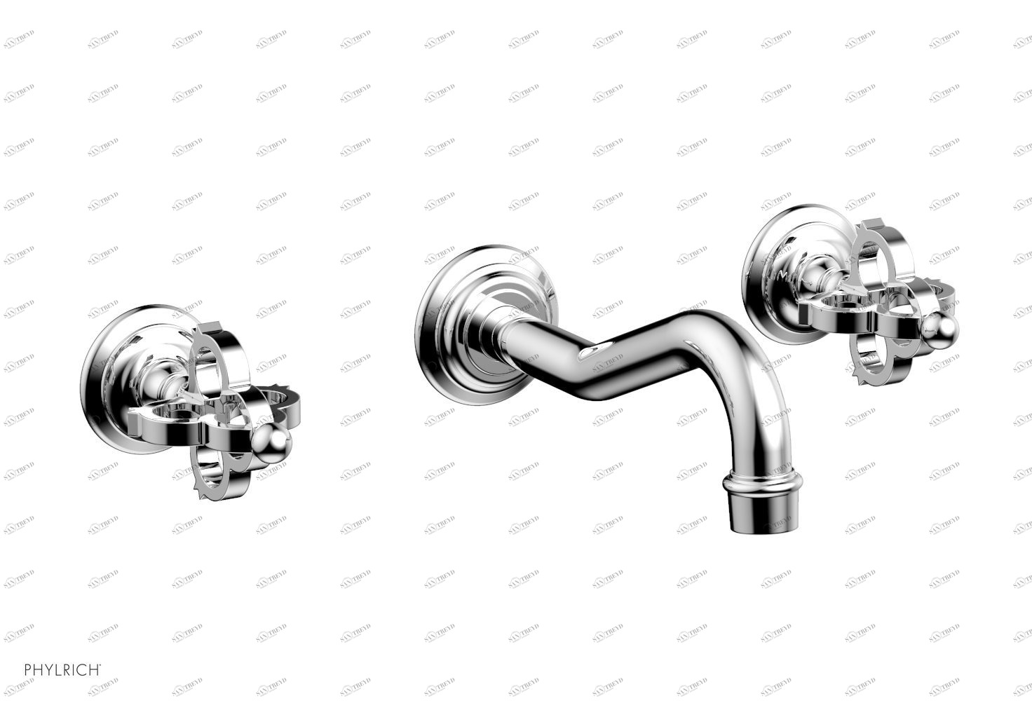 Комплект и ручки COURONNE Phylrich  163-11-026 Хромированный 