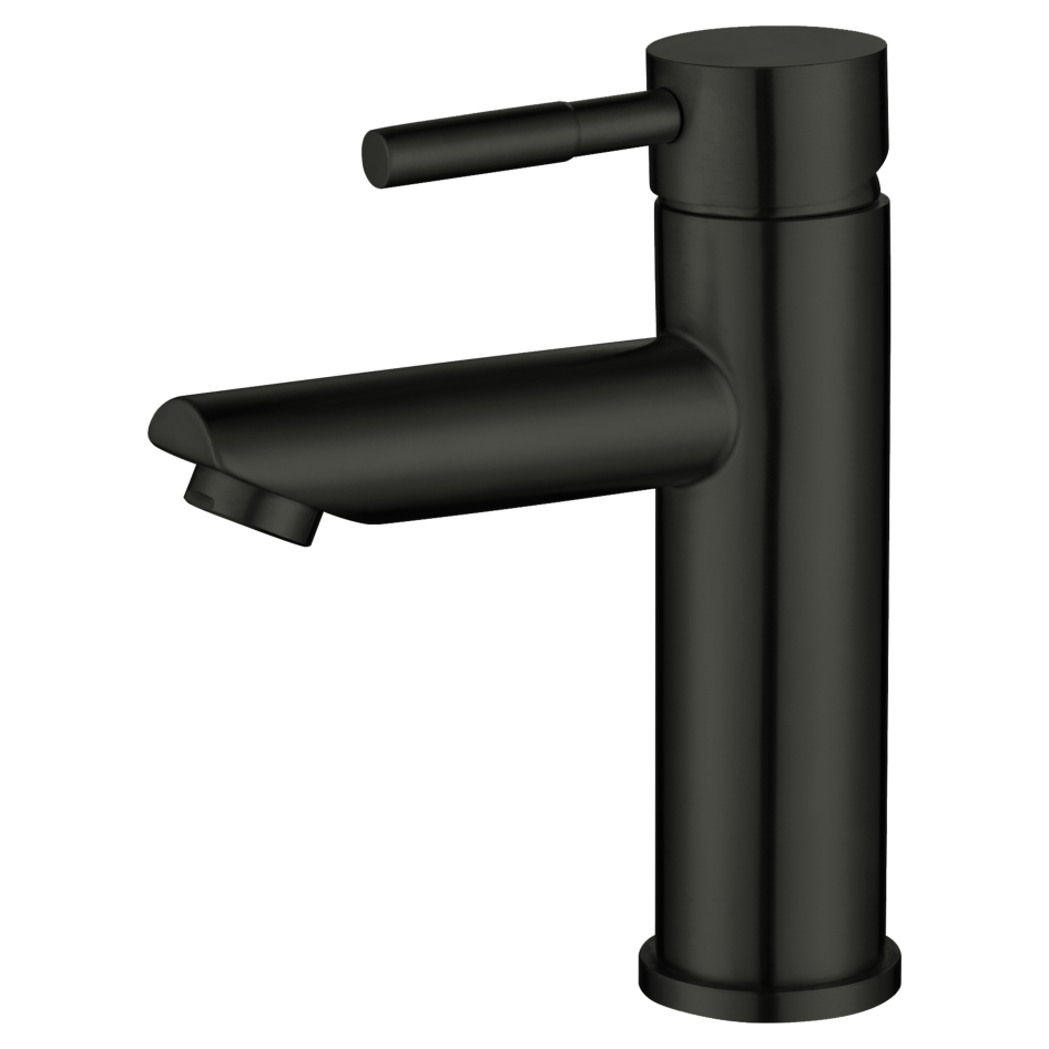 Смеситель д/ум MELANA-610101PVD-B Tondo нерж.сталь, однорычажный, черный, литой излив 610101PVD-B черный