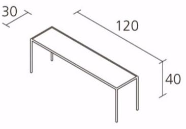 Alias Прямоугольный журнальный столик из стали с порошковым покрытием Flow bowl sun-id-1496949 - Вид №4