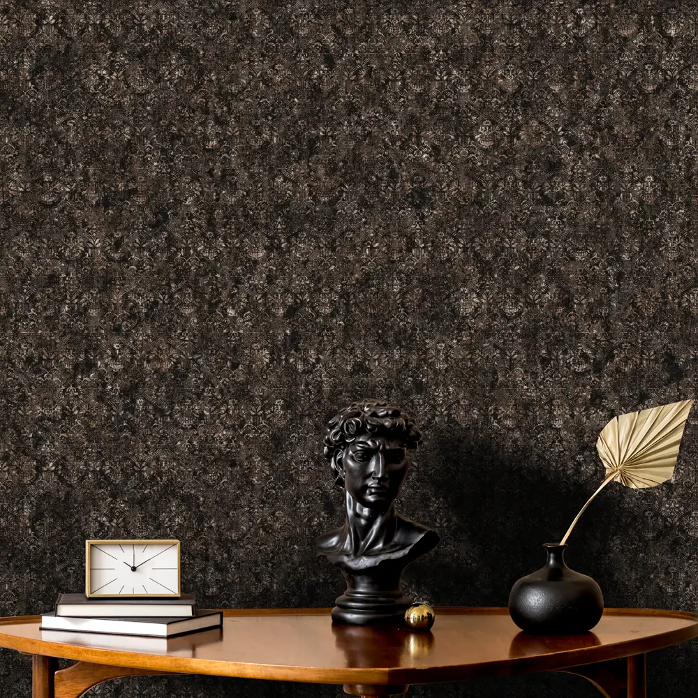 Обои флизелиновые Euro Decor Marco черные 1.06 м ED7116-22 88468849 STLM-2161283 - Вид №2