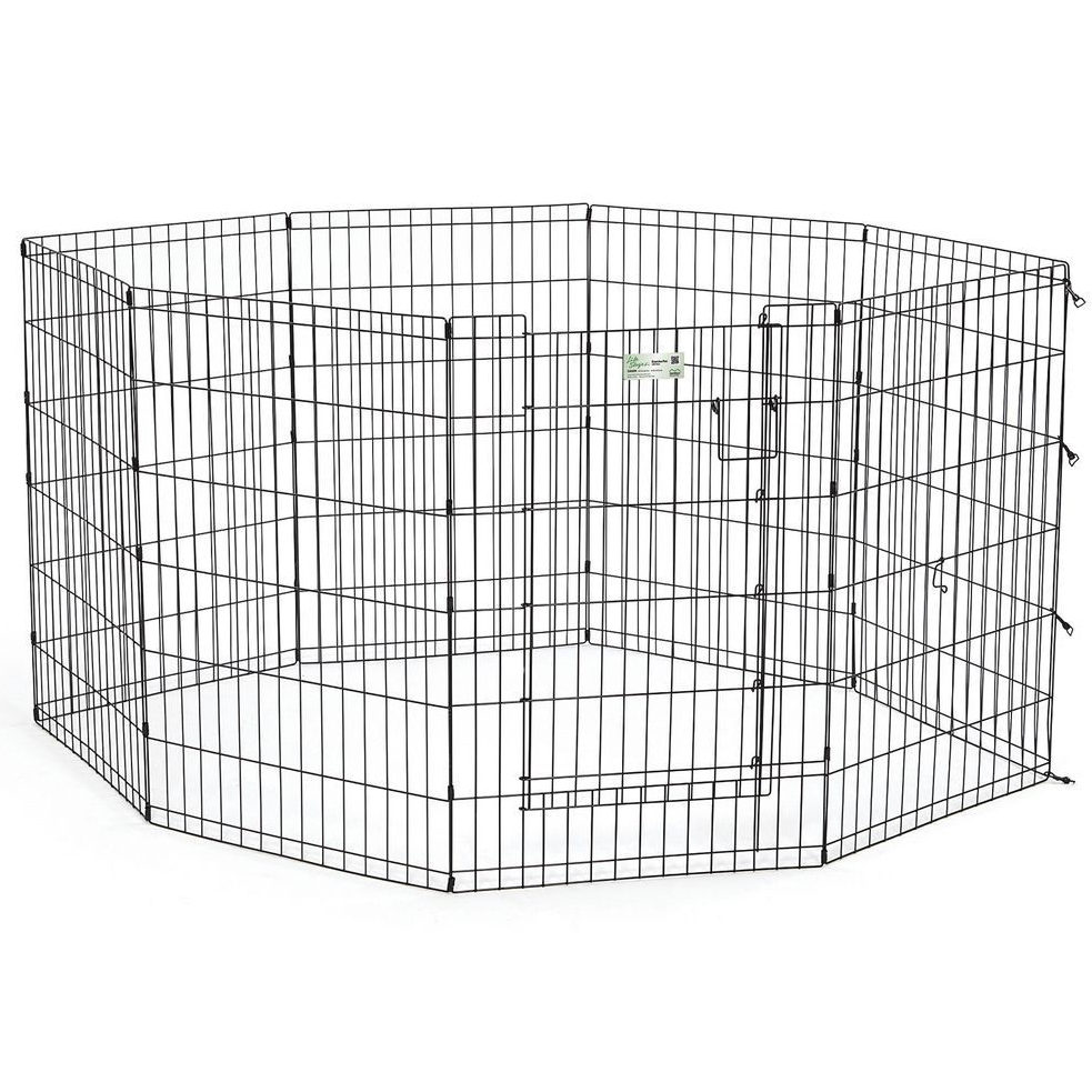 ПР0046522 Вольер для животных Life Stages 8 панелей 61х61hсм с дверью-MAXLock черный MidWest 
