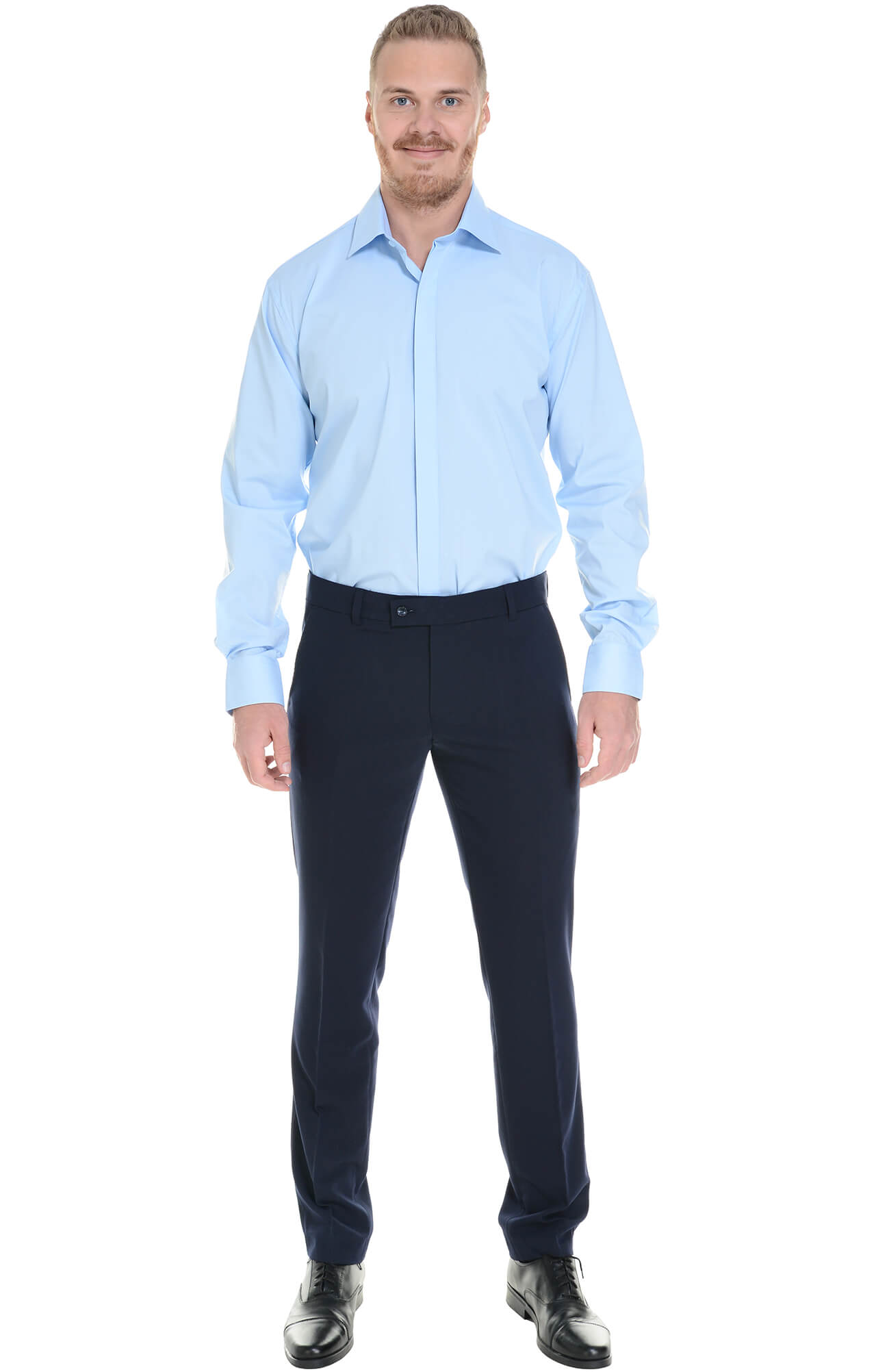 5030107 Рубашка мужская  sky blue El-Risto  Корпоративная одежда  размер 45/182-188  - Вид №2