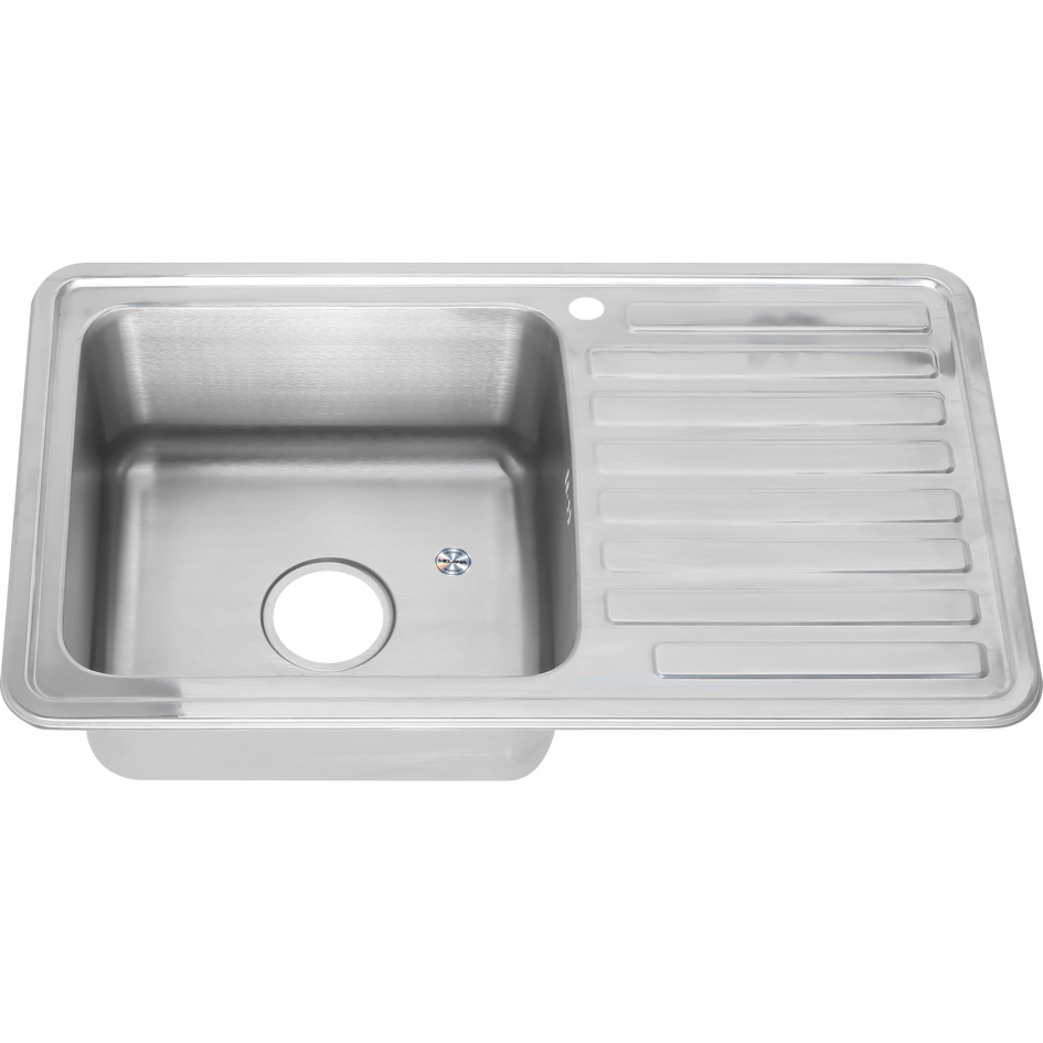 Мойка 7643 L MELANA 1,0/200 врезная прямоугольная с сифоном (134ПСа *5)  - Вид №2