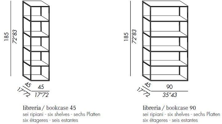 Meridiani Открытый отдельно стоящий металлический книжный шкаф Hardy sun-id-1507440 - Вид №4