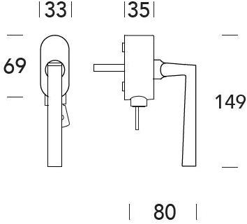 Reguitti Оконная ручка из латуни dk с замком на розетке Laser A130dkc6758 - Вид №1