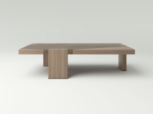 Прямоугольный стол из стали и дерева