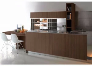 Xera by Arex Кухня из стали и дерева с островом