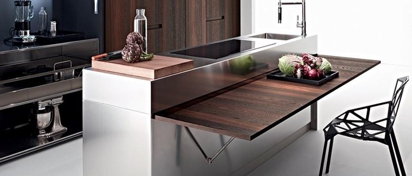 Elmar Отдельностоящий кухонный модуль из стали и дерева с полками Slim sun-id-1507802 - Вид №1