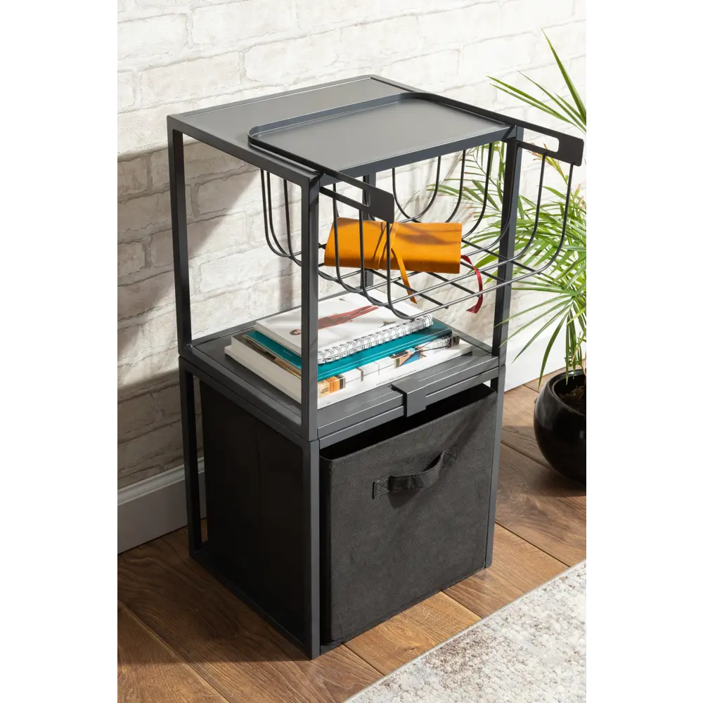 Полка-ящик Spaceo KUB Paris металл цвет графит STLM-2194841 - Вид №11