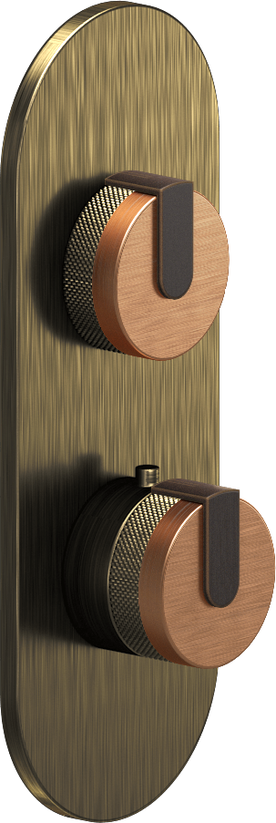 E-8026-R1BRGE0-L1OB-VBB-T Планка M-Series с 2 ручками - Внешняя часть GRAFF MOD+