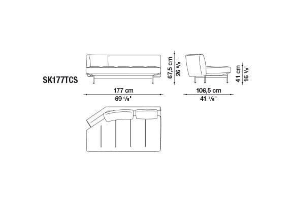 Секционный диван из ткани B&B Italia SAKé ARCH-00142615 - Вид №11