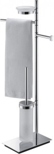 B9903 Стойка напольная с ёршиком, мыльницей и держателями COLOMBO SQUARE