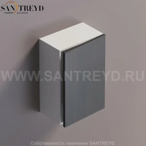 FLAT V Подвесной шкаф с петлями слева. Отделка: белая краска и темный дуб. AFXMO236042ZRW