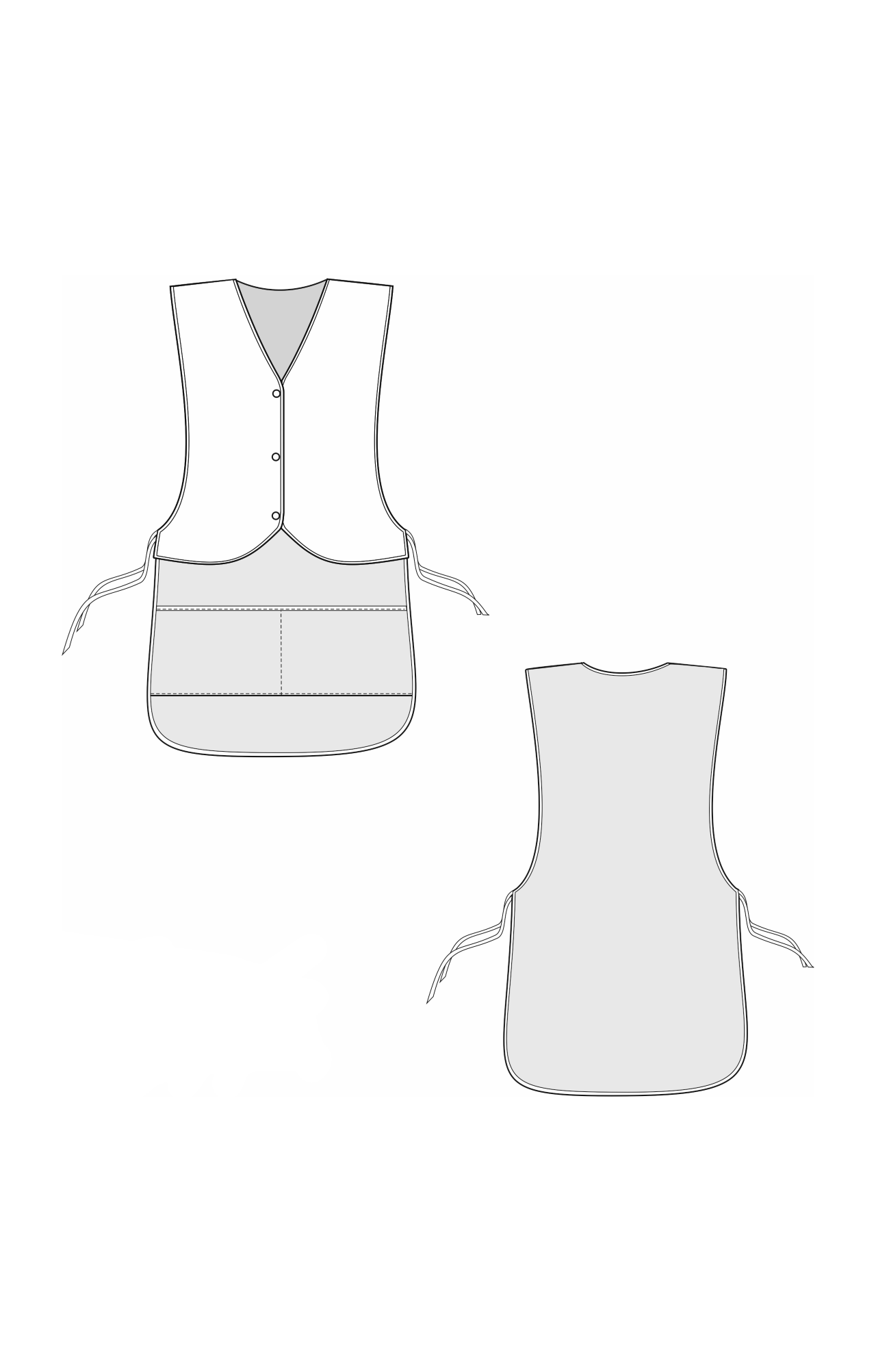 66211 Фартук-жилетка сине-голубой  Врач  размер 56-62 Спецодежда  - Вид №4