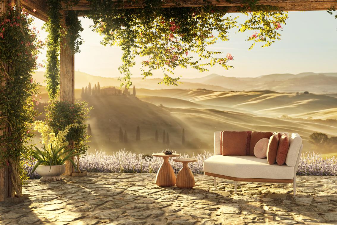 MNST269 Левое угловое двойное сиденье лава teak nero Manutti Flex - Вид №12