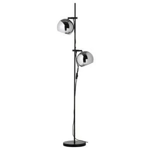 Лампа напольная Ball Double, черная хромированная