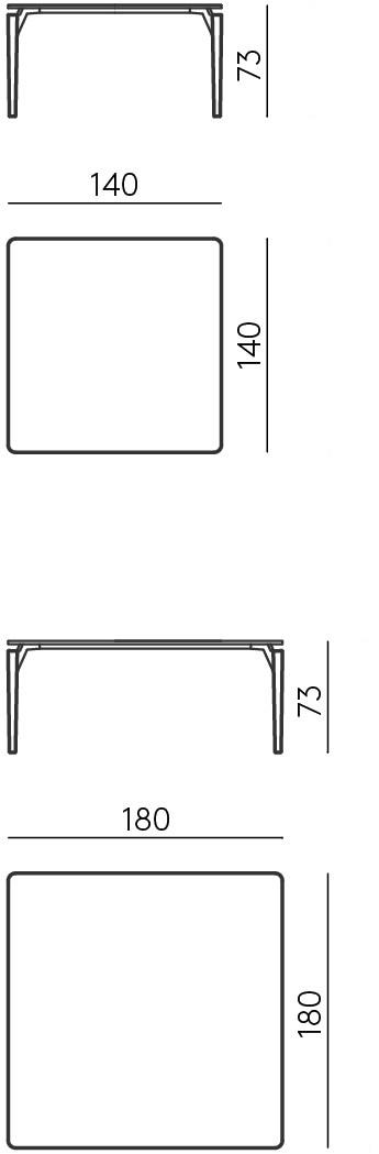 DE PADOVA Квадратный стол с мраморной столешницей и деревянными ножками sun-id-1504895 - Вид №9