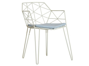 Стальной штабелируемый садовый стул с подлокотниками