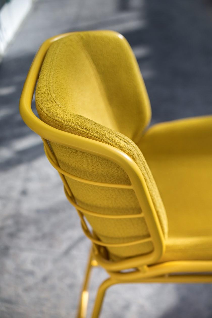 TrabA' Табурет металлический со спинкой и подставкой для ног Skin 0083-met skin stool - Вид №6