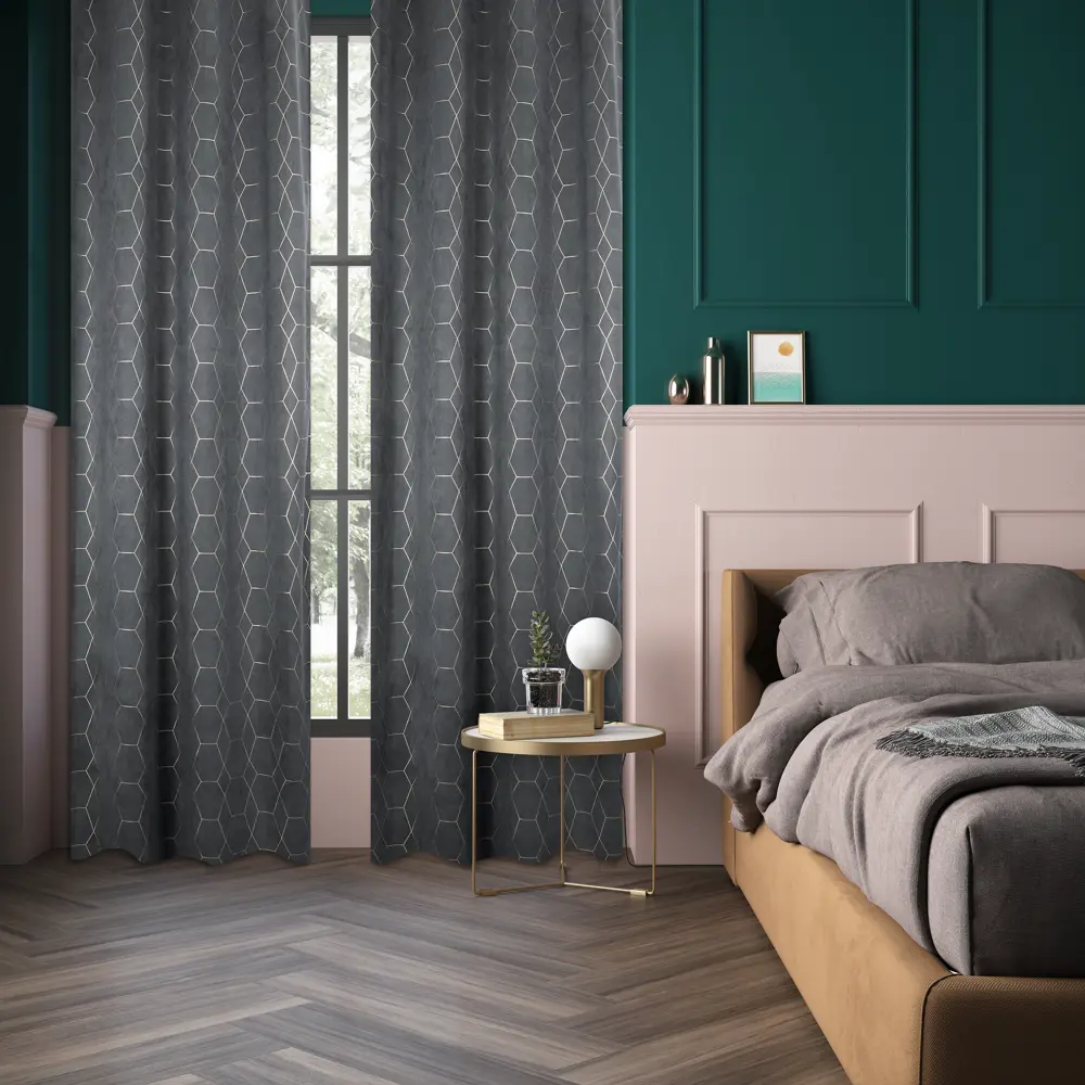 Штора на ленте Calenssie Paris2 200x280 см цвет темно-серый 83321655 STLM-2058518 INSPIRE  - Вид №6