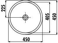 MN045-00CB00E-0000 Раковина MN045 мебельная (45см) Creavit  - Вид №2