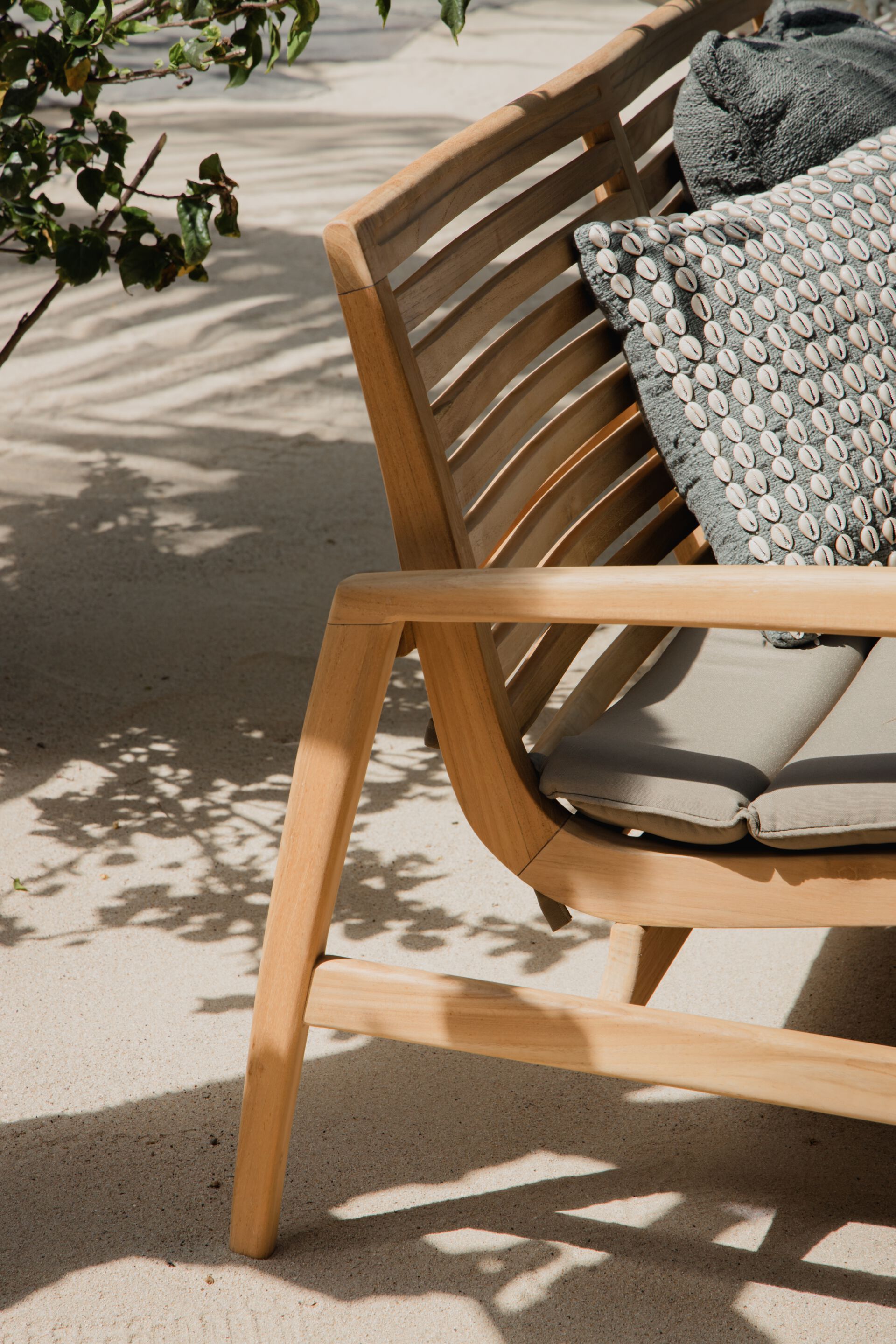 Садовая скамейка из тикового дерева со спинкой cbdesign ралли ARCH-00130565 - Вид №8