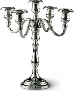 72965 Schiavon Канделябр пятирожковый 38см "Инглезе" (серебро 925пр) Серебро 925