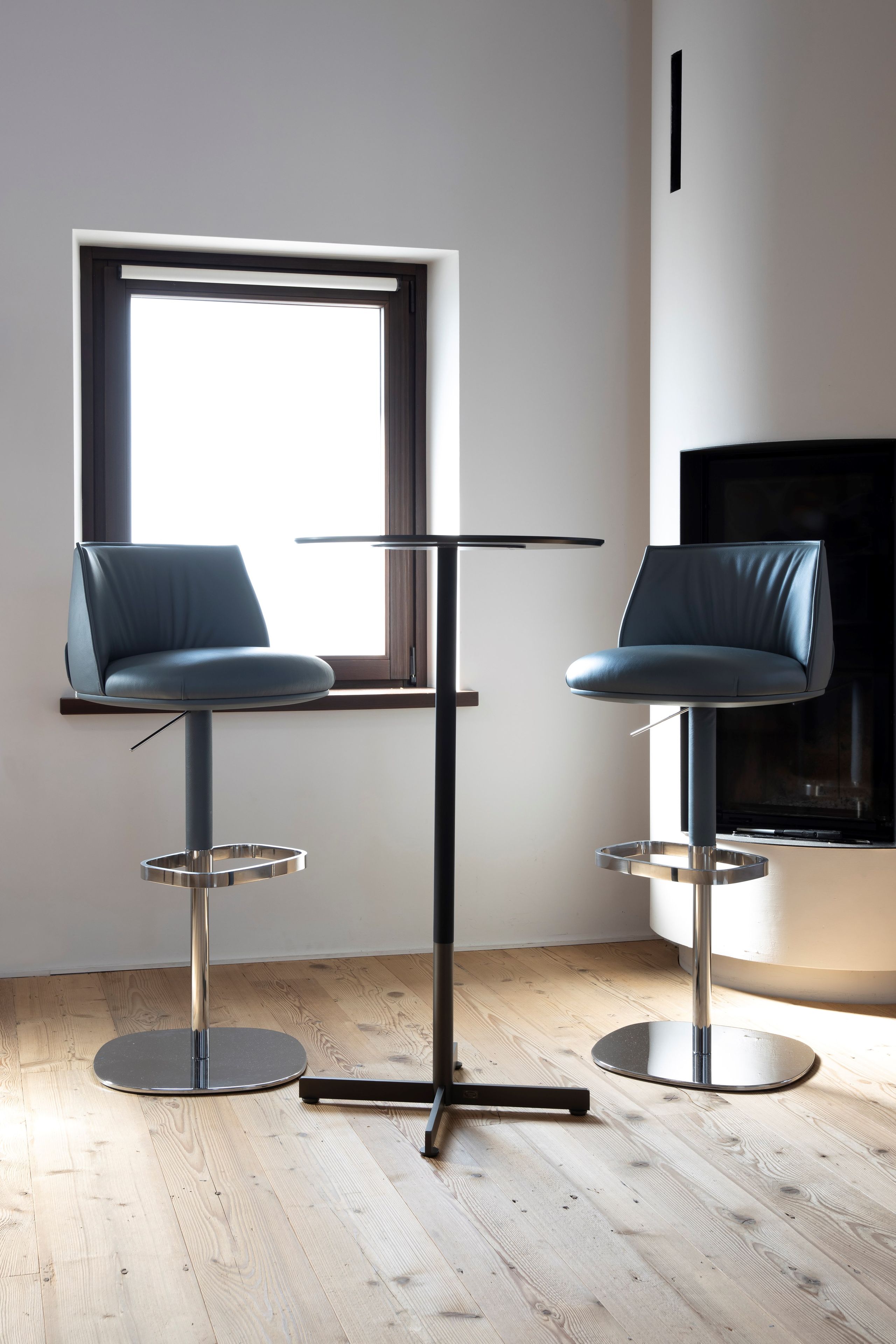 Регулируемый по высоте кожаный высокий стул Poltrona Frau ARCH-00092695 - Вид №6