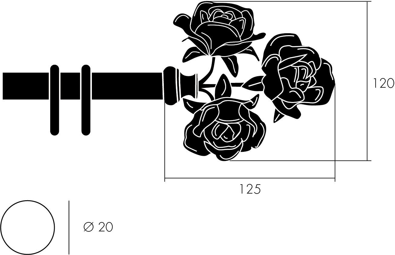 Железный карниз Frandoli розы ARCH-00001601 - Вид №1