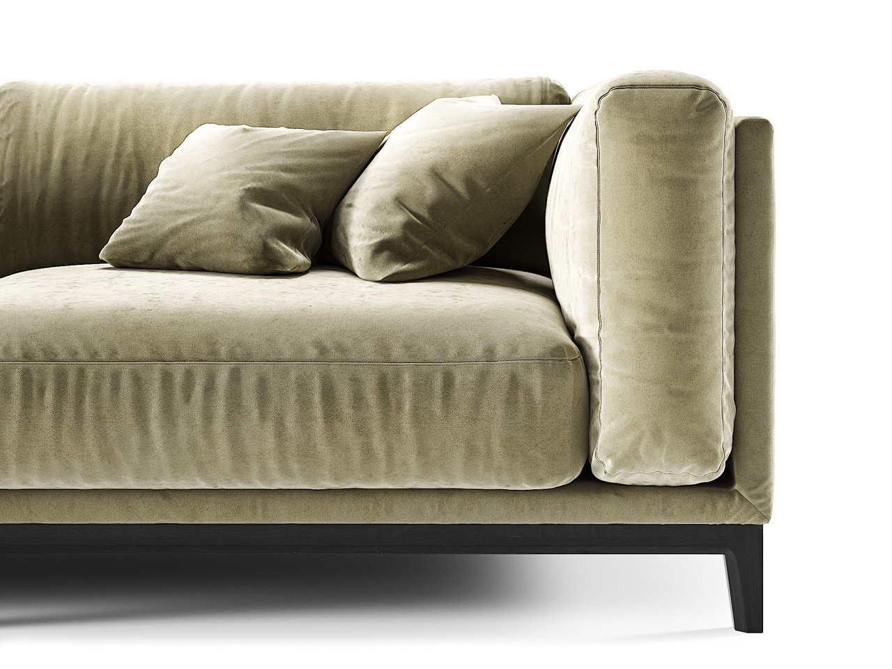 Диван Case прямой серый микровелюр THE IDEA ДИЗАЙНЕРСКИЕ 210513 Серый  - Вид №3