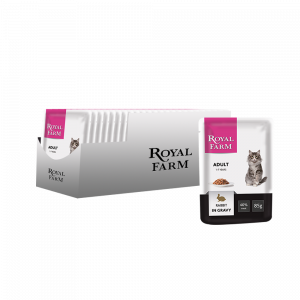 ПР0043290*24 Корм для кошек кролик в соусе пауч 85г (упаковка - 24 шт) ROYAL FARM