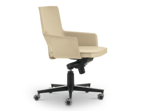 Кожаный поворотный операционный офисный стул с колесами