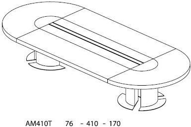 ARTOM by Ultom Овальный лакированный стол для совещаний Tau sun-id-1480971 - Вид №2