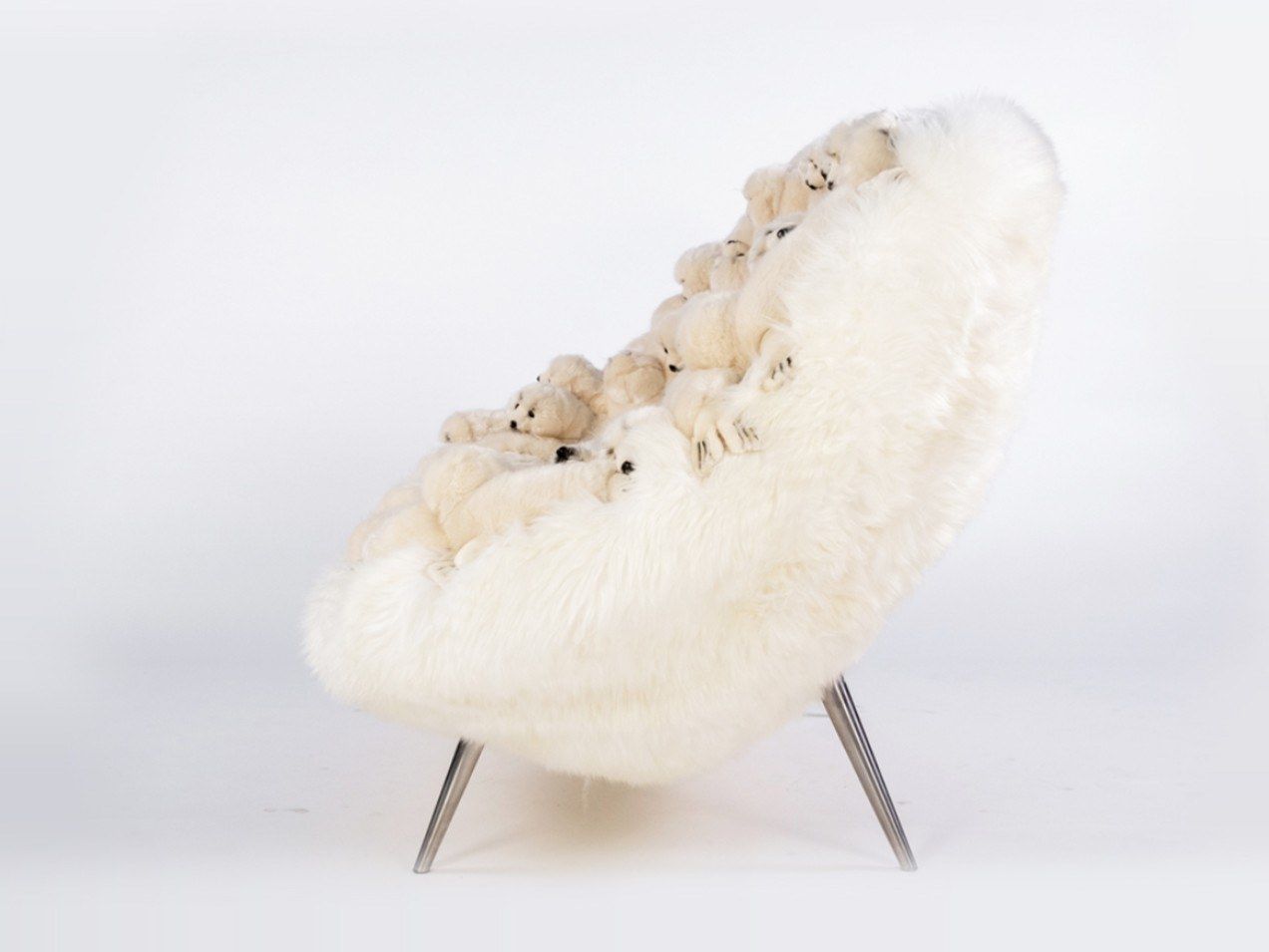 2-местный диван из полиэстера APCOLLECTION Снежный тюлень ARCH-00082022 - Вид №4