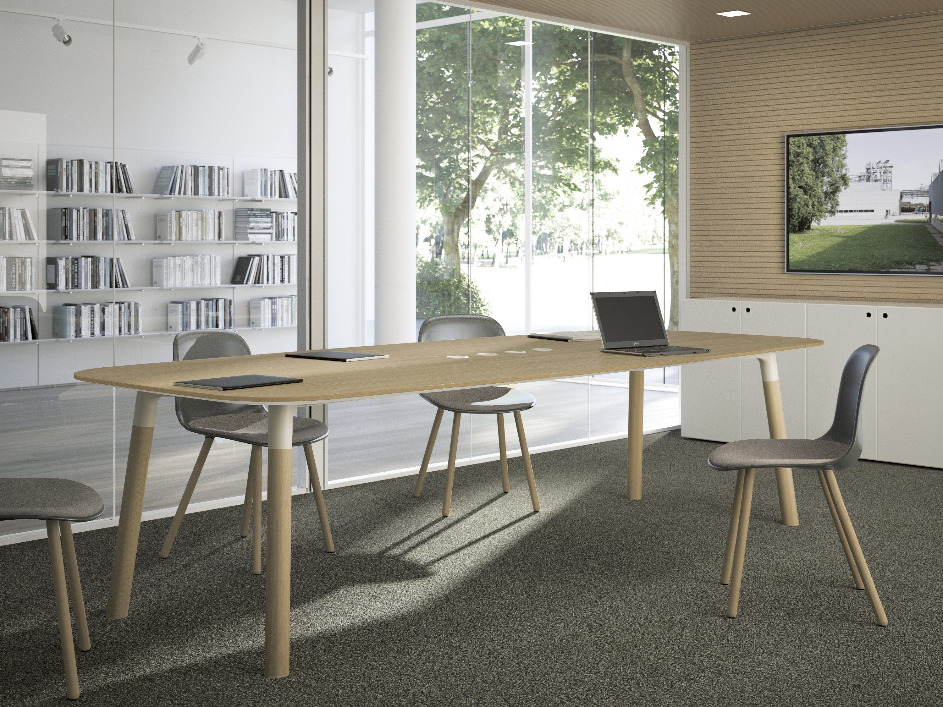 Стол для совещаний из бука FANTONI ARCH-00150116