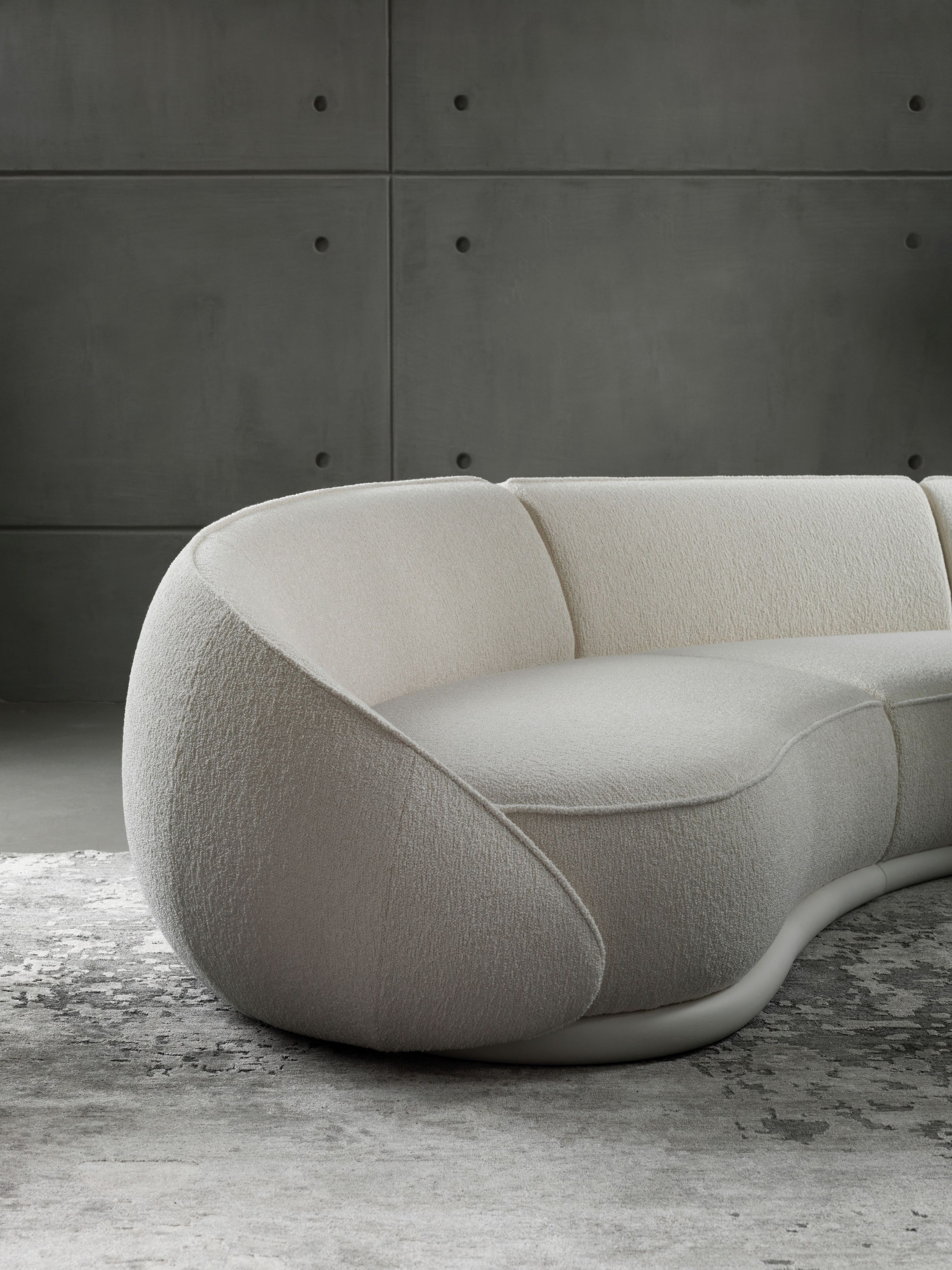 5-местный изогнутый тканевый диван GHIDINI1961 объятия ARCH-00095209 - Вид №7