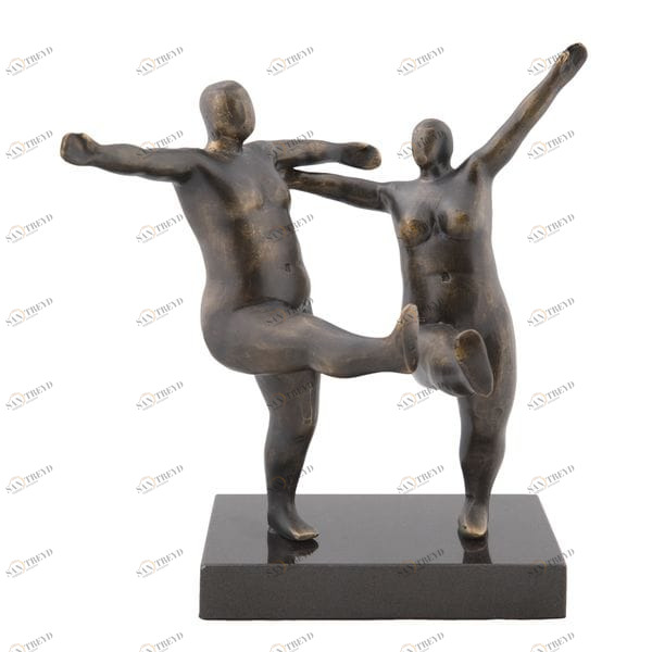 Статуэтка декоративная керамическая 21х20х11 см бронзовая "Танец" UNICO  255448 Бронза;черный 