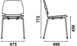 Adico Стул складной для залов ожидания sun-id-1365908 - Вид №3