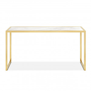 450287-18 ABHIKA КОНСОЛЬНАЯ КОРОНА ПРЯМАЯ H75 150X40 WHITE/GOLD