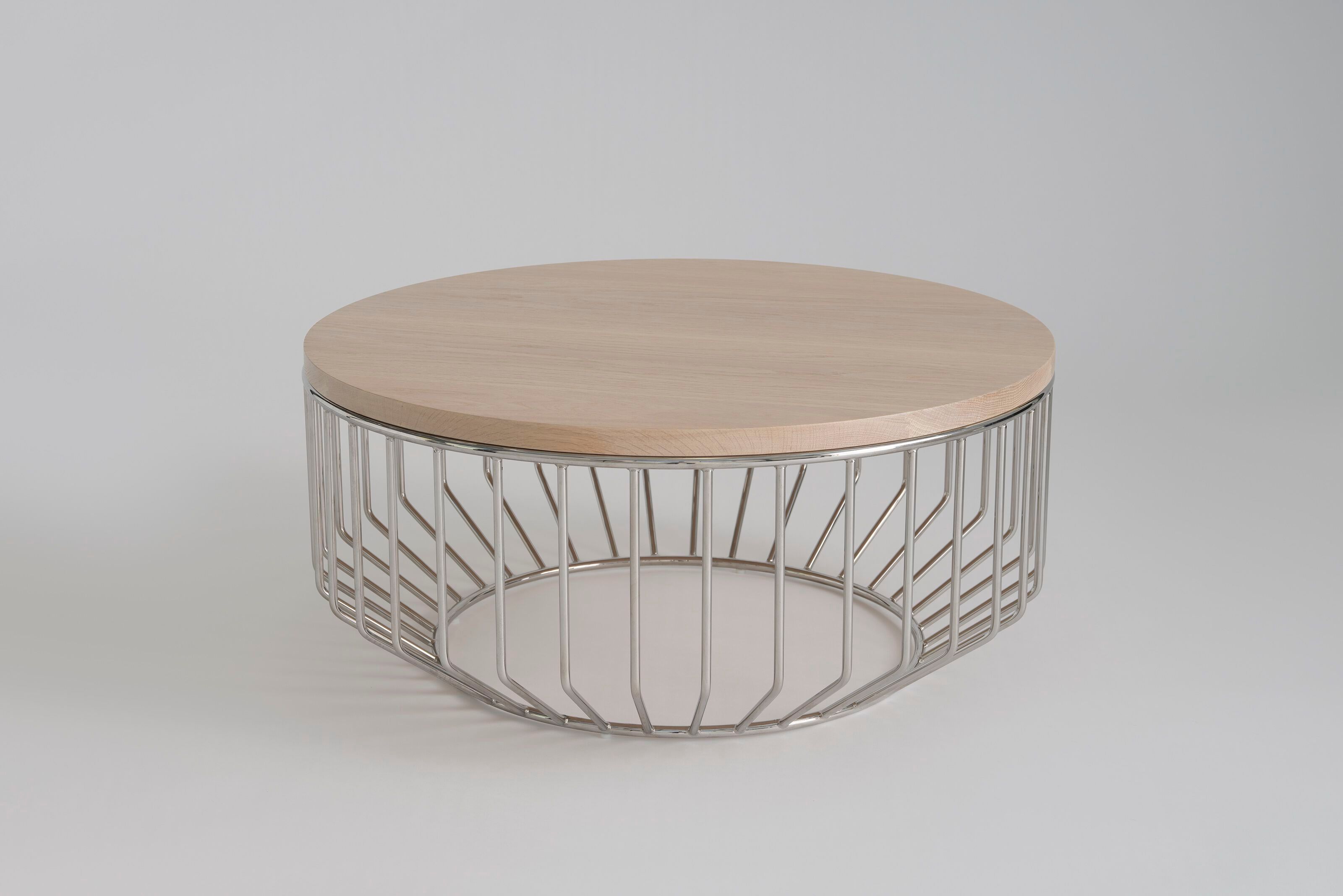 Круглый журнальный столик из массива дерева Phase Design Wired ARCH-00036279 - Вид №7