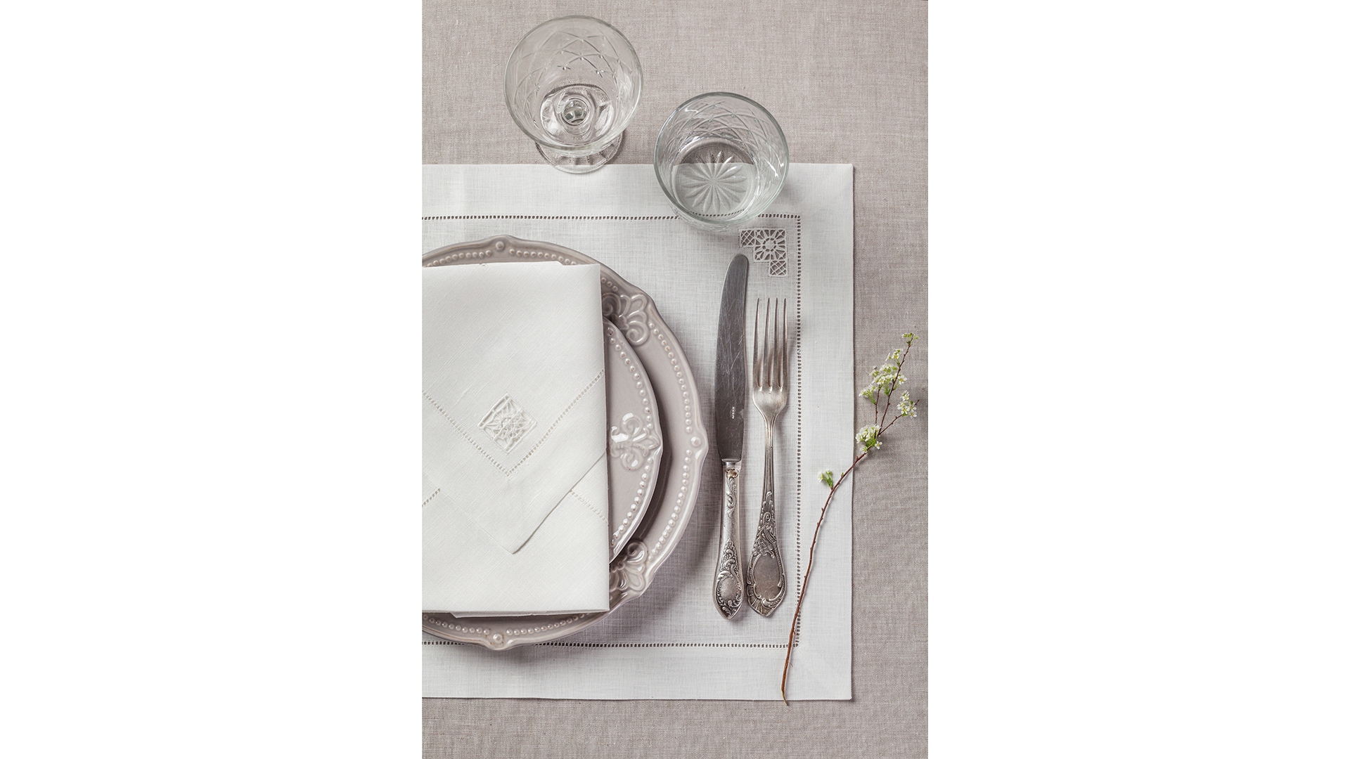 10616531 Крестецкая строчка Набор из 4 салфеток 40x40см Ткань  - Вид №3