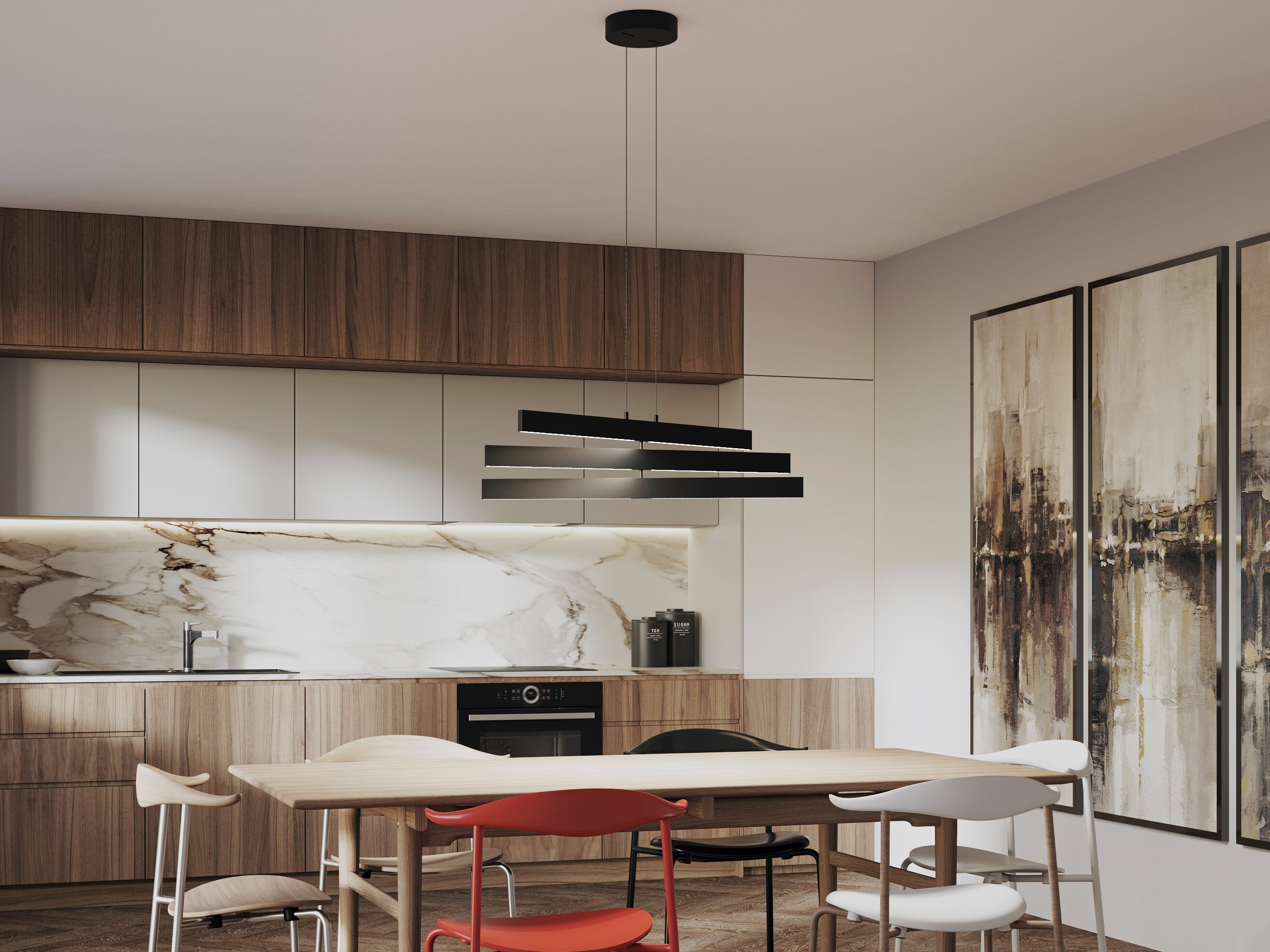 Металлический светодиодный подвесной светильник Maytoni ORIGAMI ARCH-00096890 - Вид №7