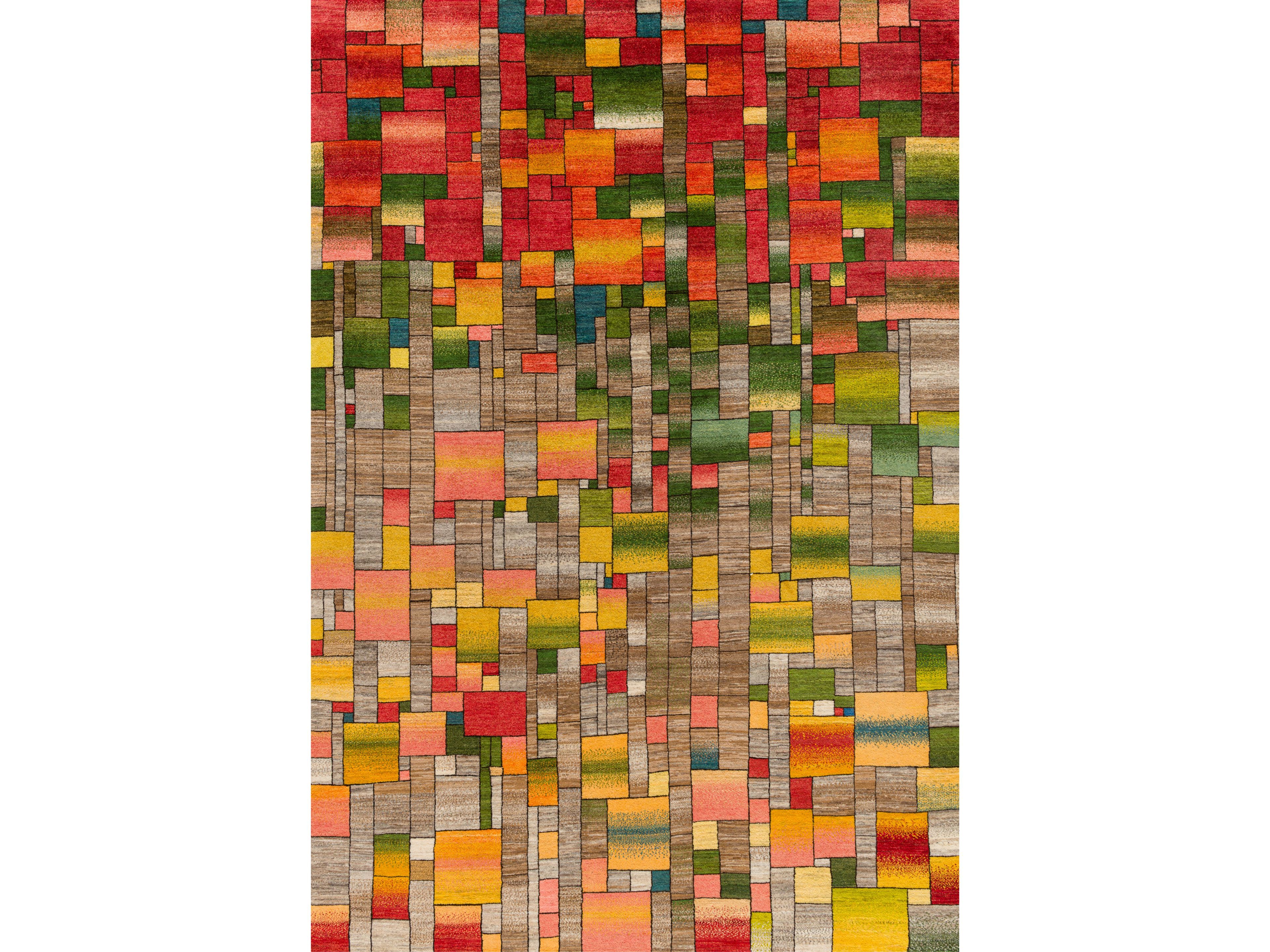 Шерстяной прямоугольный клетчатый ковер Zollanvari Stained-Glass-Designer ARCH-00133499 - Вид №1