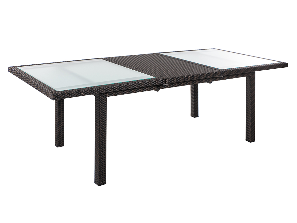 68.00.0184 Раскладной стол Bellini Mocca - стеклянная столешница - 100 x 180/240 Mbm 
