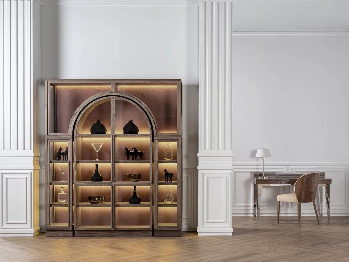 Витрина из дерева и стекла со встроенным освещением Mobi BOLOGNA ARCH-00115683 - Вид №2