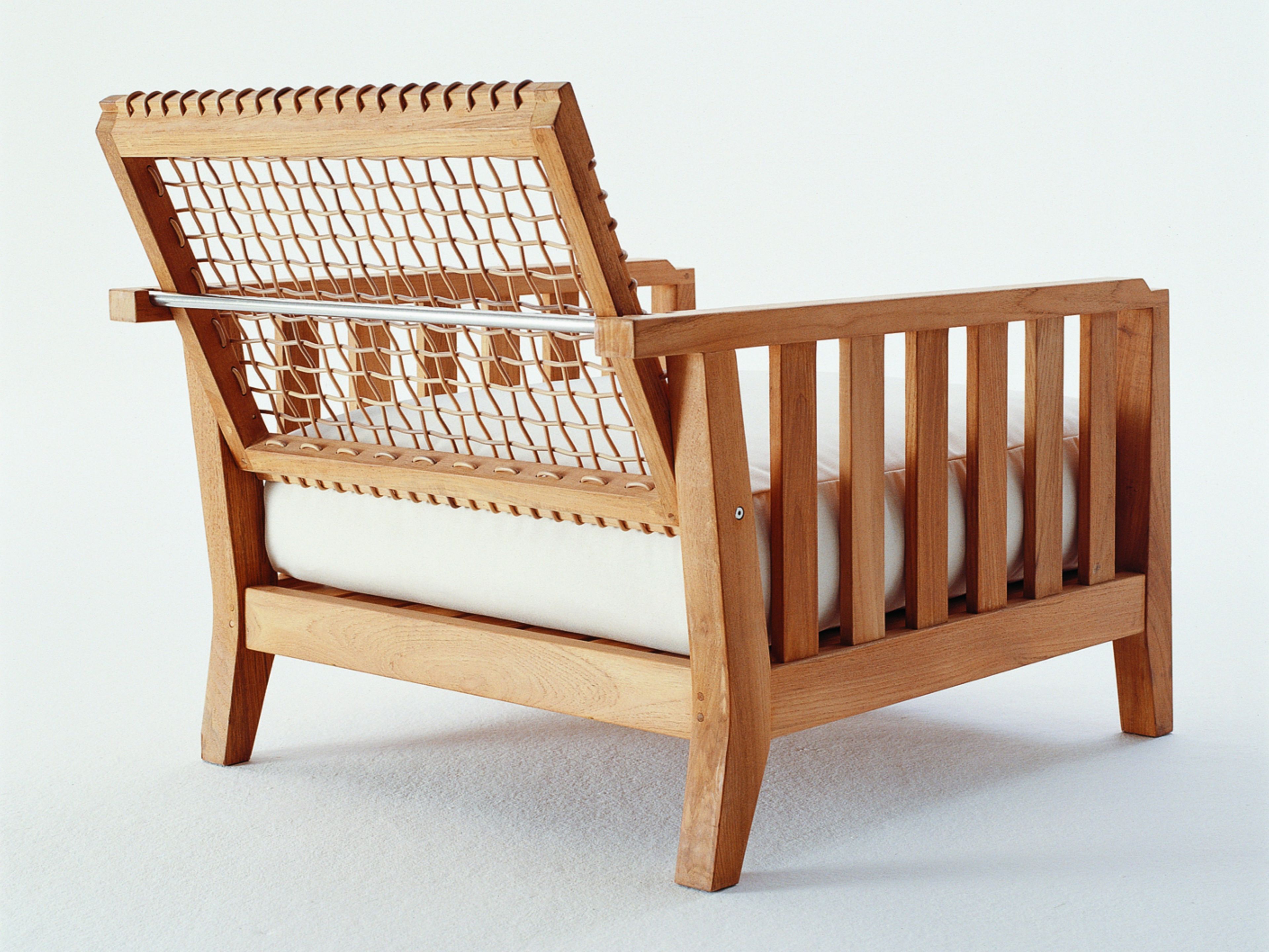 Садовое кресло из тикового дерева с подлокотниками Unopiù ARCH-00002341 - Вид №1