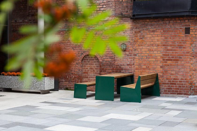 VESTRE Модульная скамья из стали и дерева без спинки Bloc sun-id-1405840 - Вид №3