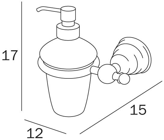 INDA® Дозатор мыла со стеклянной стенкой Raffaella A32120 - Вид №1