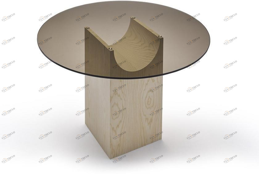 Sancal Круглый стол из дерева и стекла Vestige sun-id-1375421