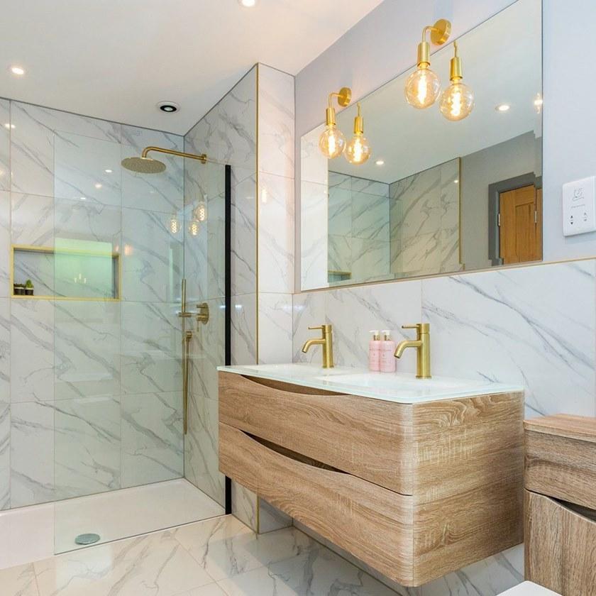 Industville Настенный светильник с несъемным кронштейном из латуни и стекла Sleek Sl-ewl-b - Вид №3